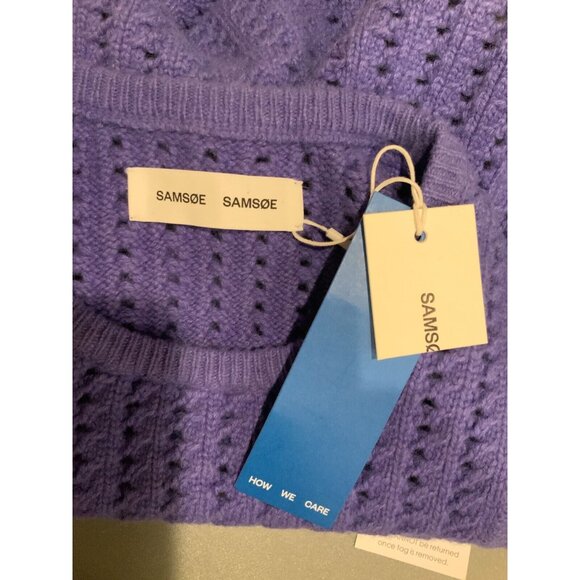 Samsoe Samore Iris Bloom Sleeveless Wool Scallop Trim Joise Top $350 Size M NWT! - Picture 6 of 6